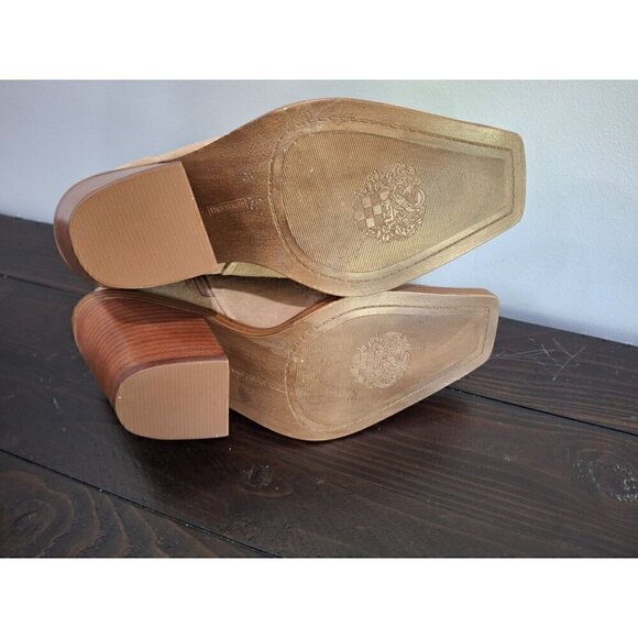 Vince Camuto Tan Leather Square Toe Bootie/NWOB, Size 9M - Picture 8 of 10